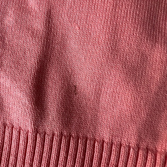 Vintage Lands’ End Pink Cotton Button Preppy Cardigan Cottagecore Sweater Medium - Picture 10 of 12